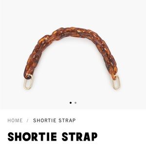 Clare V Shortie Strap in tortoise resin